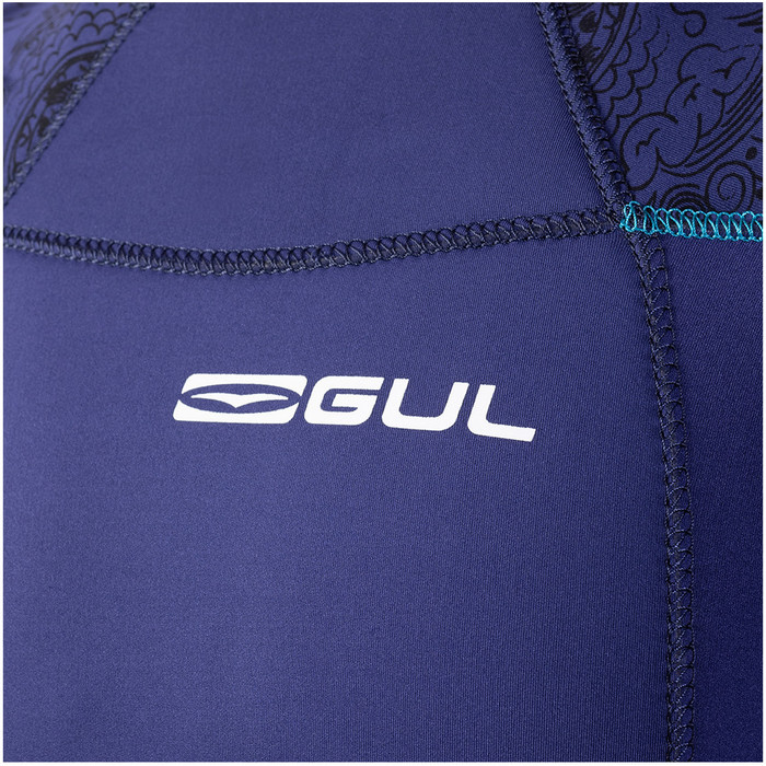 2024 Gul Womens Response 5/3mm GBS Back Zip Wetsuit RE1229-C1 - Blue / Paisley